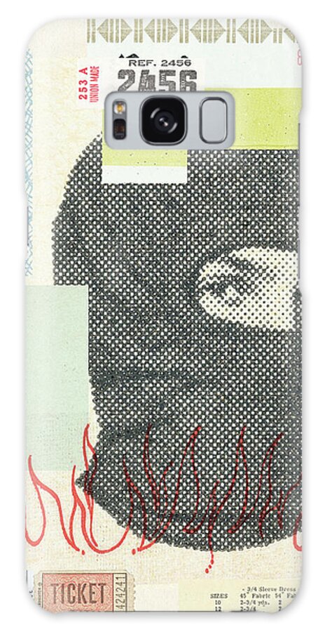 Abstract Galaxy Case featuring the drawing Collage illustration with man in balaclava by CSA Images