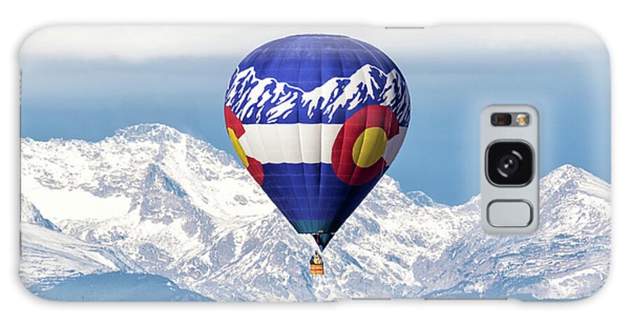 Balloon Galaxy Case featuring the photograph Colorado balloon and North Arapaho Peak by Tony Hake