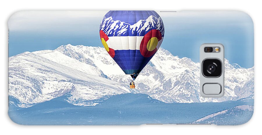 Balloon Galaxy Case featuring the photograph Colorado Hot Air Balloon Mimics the Mountains by Tony Hake