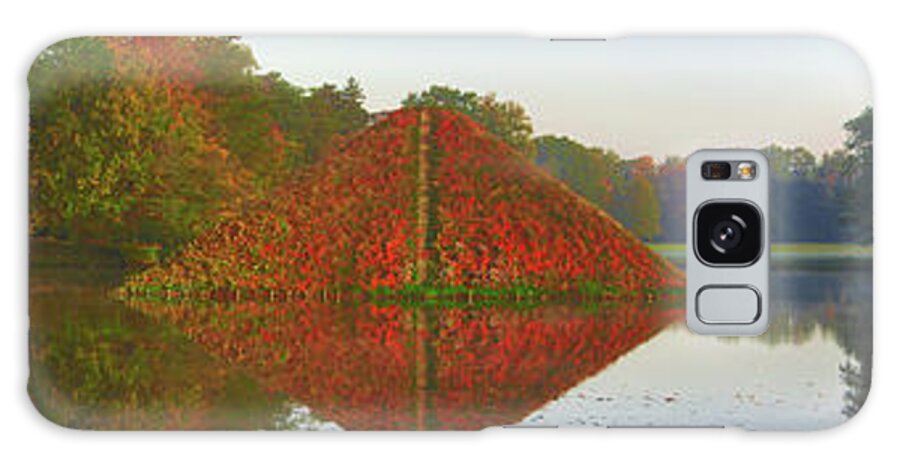 Landscape Park Galaxy Case featuring the photograph Colored lake pyramid by Sun Travels