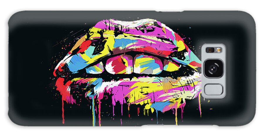 Lips Galaxy Case featuring the photograph Colorful lips by Balazs Solti