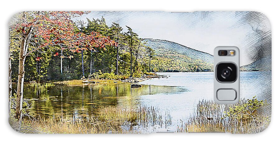 Maine Galaxy Case featuring the painting Colors of Maine - 12 by AM FineArtPrints