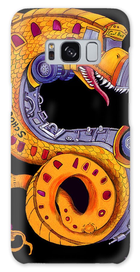 Bus Galaxy Case featuring the painting Cool Bus by Yom Tov Blumenthal