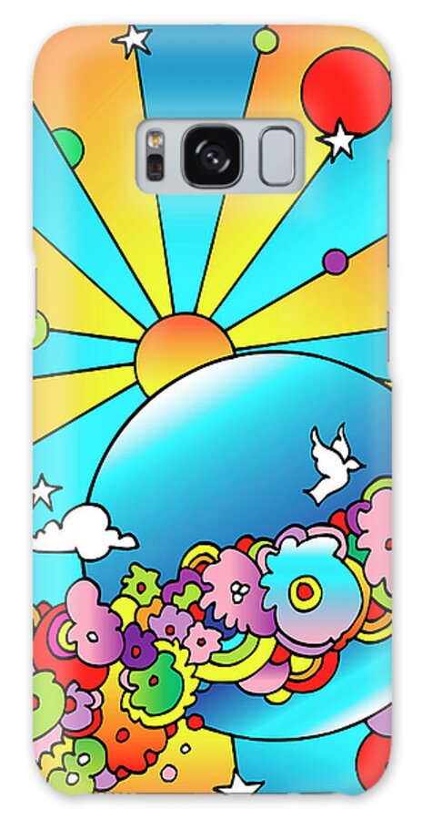 Cosmic Planet Galaxy Case featuring the digital art Cosmic Planet by Howie Green