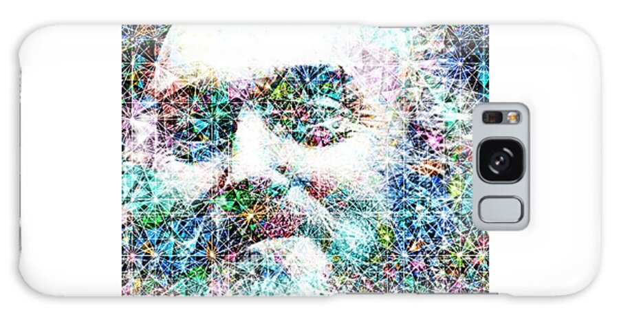 Cosmic Ram Dass Galaxy Case featuring the digital art Cosmic Ram Dass by J U A N - O A X A C A