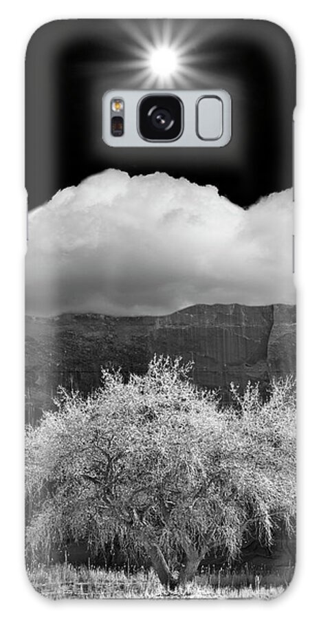 Cottonwood & Sunbeams Galaxy Case featuring the photograph Cottonwood & Sunbeams, Canyon De Chelly, Arizona 10 by Monte Nagler