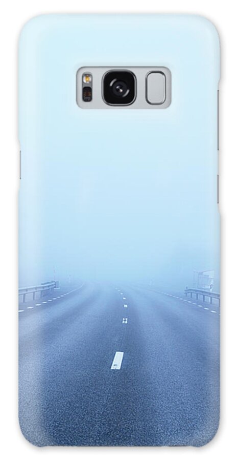 Sweden Galaxy Case featuring the photograph Country Road Covered With Fog by Johner Images