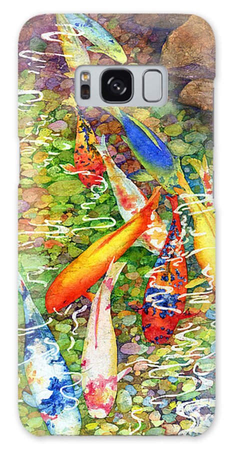 Watercolor Galaxy Case featuring the painting Coy Koi by Hailey E Herrera