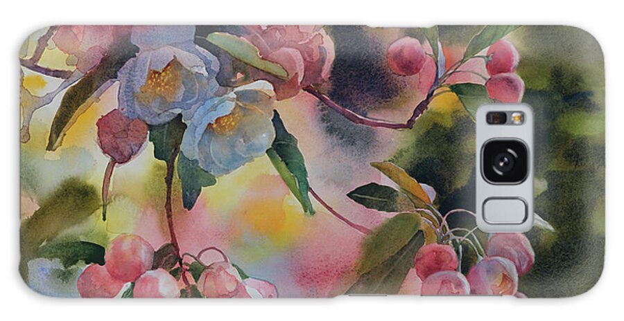 Crab Apple Blossoms Ii Galaxy Case featuring the painting Crab Apple Blossoms II by Svetlana Orinko