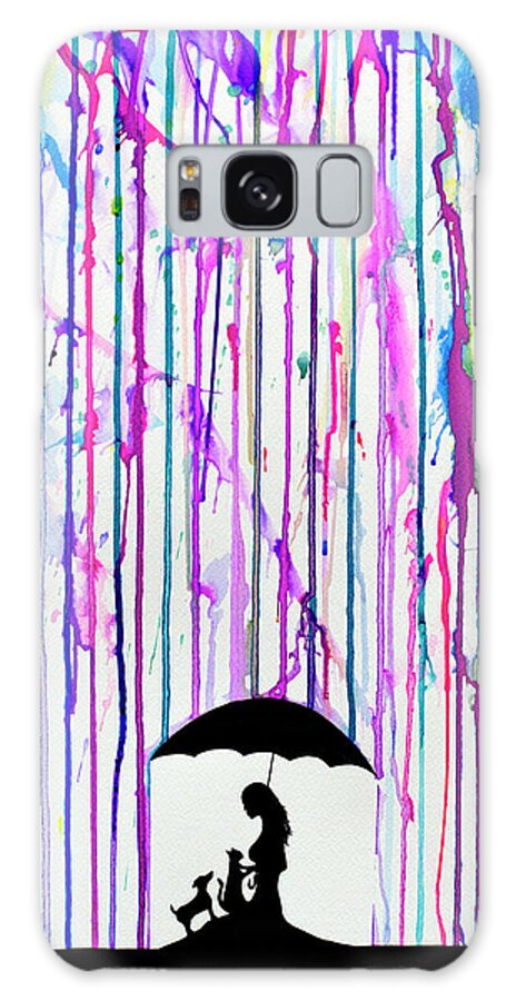 Silhouette Galaxy Case featuring the painting Cradle by Marc Allante