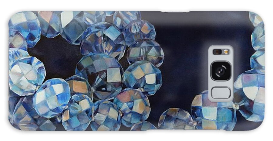 Still Life Galaxy Case featuring the painting Crystal Blue by K M Pawelec