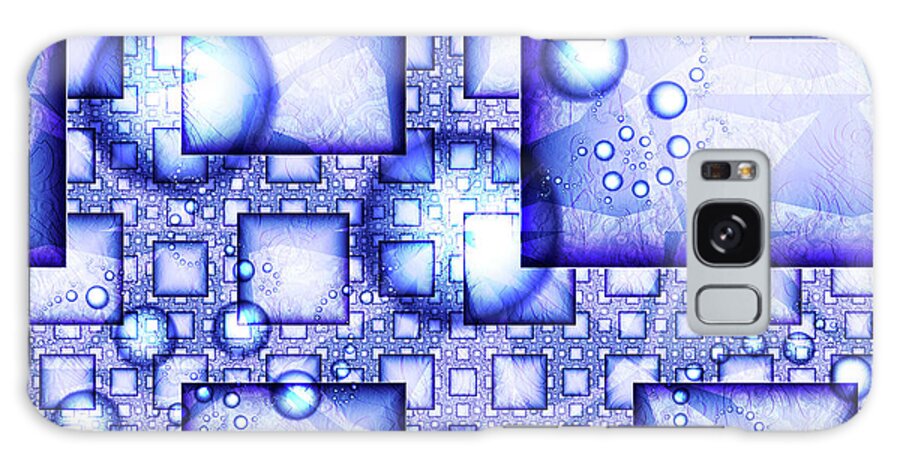 Cubes And Spheres Galaxy Case featuring the digital art Cubes And Spheres by Fractalicious