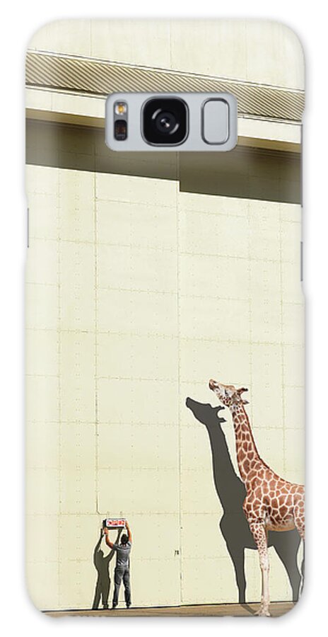 Shadow Galaxy Case featuring the photograph Curious Giraffe by Richard Newstead