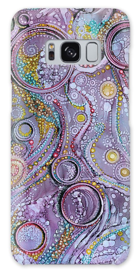 Alcohol Galaxy Case featuring the painting Curious Route by KC Pollak