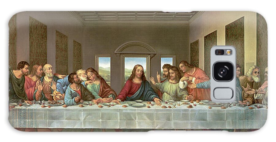 Da Vinci-the Last Supper Galaxy Case featuring the mixed media Da Vinci-the Last Supper by Portfolio Arts Group