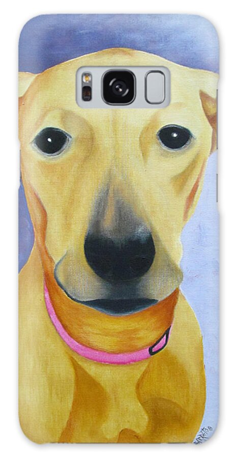 Dog Galaxy Case featuring the painting Daisy by Gloria E Barreto-Rodriguez