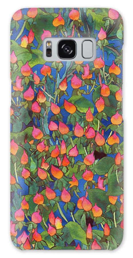 Dance Of Love- Small Flower Repeat Galaxy Case featuring the painting Dance Of Love- Small Flower Repeat by Carissa Luminess