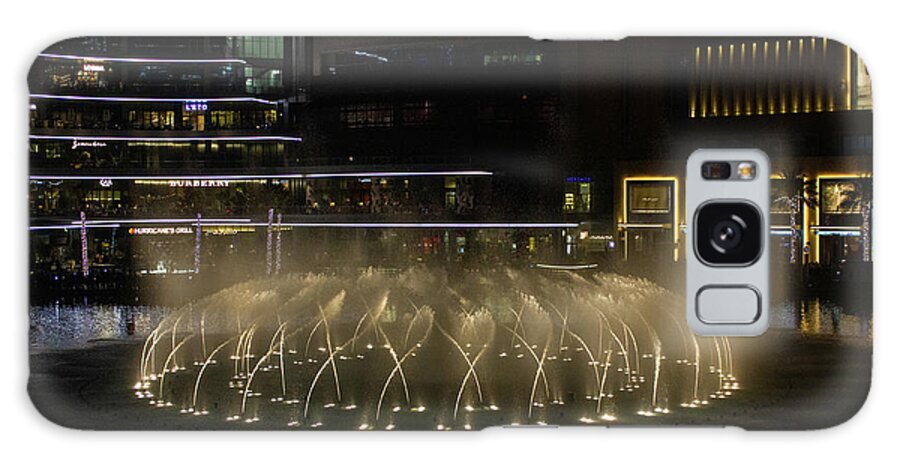 Dancing Dubai Fountain Galaxy Case featuring the photograph Dancing Fountain by Rocco Silvestri