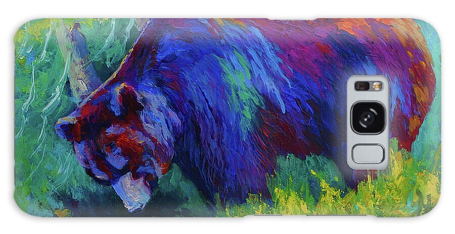 Dandelions For Dinner Grizz Galaxy Case featuring the painting Dandelions For Dinner Grizz by Marion Rose