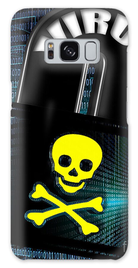 Virus Galaxy Case featuring the digital art Danger - Computer Virus by Stefano Senise