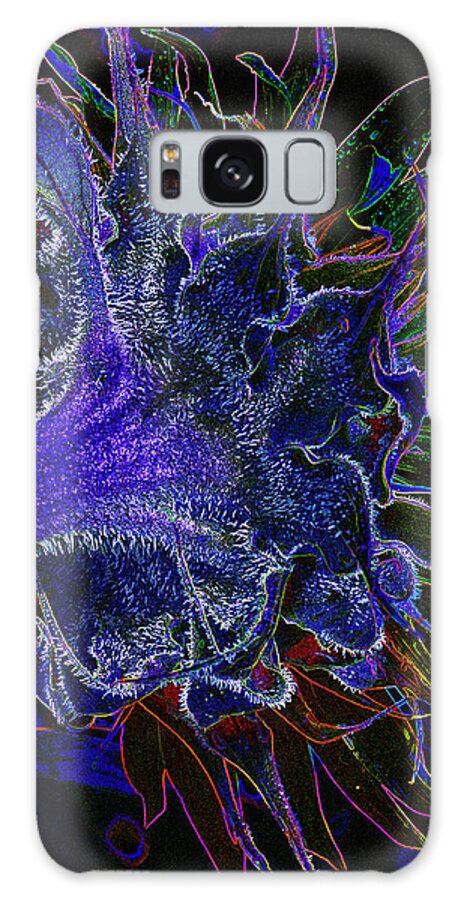 Sunflower Galaxy S8 Case featuring the photograph Dark Psychedelic Sunflower by Paul W Faust - Impressions of Light