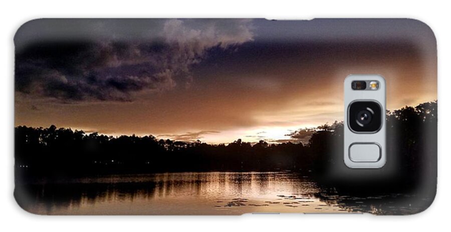 Sunset Galaxy Case featuring the photograph Dark Reflections by Shena Sanders