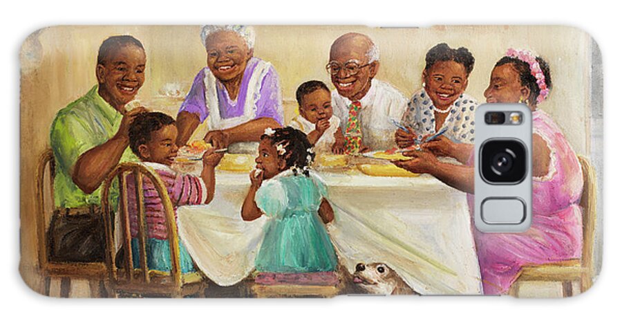 African American Family Galaxy Case featuring the painting Dd_024 by Dianne Dengel