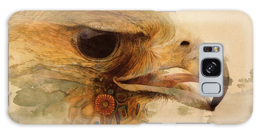 Decorative Hawk Galaxy Case featuring the painting Decorative Hawk by Denton Lund
