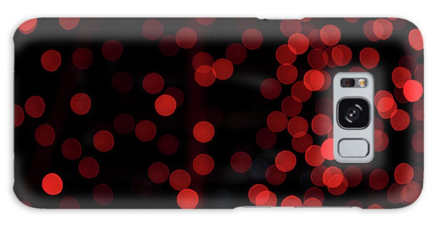 Orange Color Galaxy Case featuring the photograph Defocused Red Lights by Tayacho