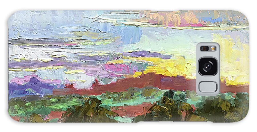 Desert Sunset Galaxy Case featuring the painting Desert Sunset by Jennifer Stottle Taylor