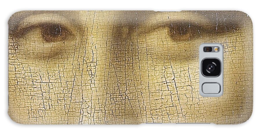 Leonardo Da Vinci Galaxy Case featuring the painting Detail Of The Mona Lisa By Da Vinci by Leonardo Da Vinci