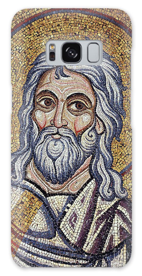 Mosaic Galaxy Case featuring the photograph Detail Of The Prophet Isaiah, Mosaic by Byzantine School
