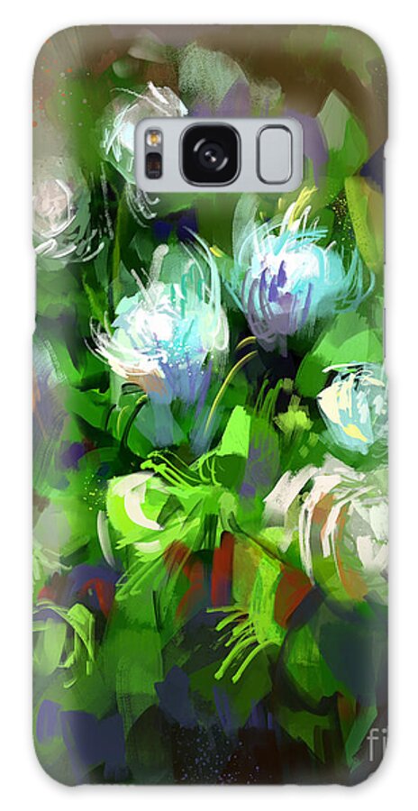 Gift Galaxy Case featuring the digital art Digital Painting Showing Bunch Of White by Tithi Luadthong