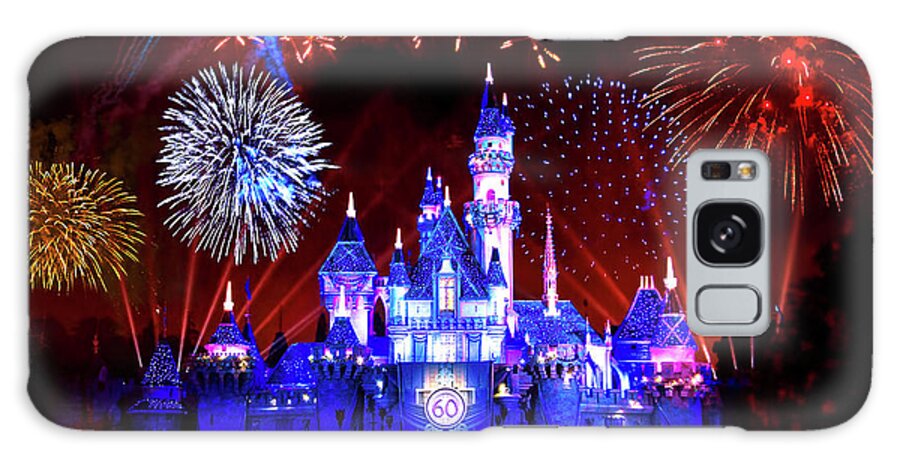 Fireworks Galaxy Case featuring the photograph Disneyland 60th Anniversary Fireworks by Mark Andrew Thomas
