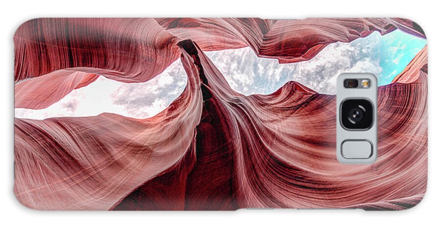 Lower Antelope Canyon Galaxy Case featuring the photograph Divided View by Laura Hedien