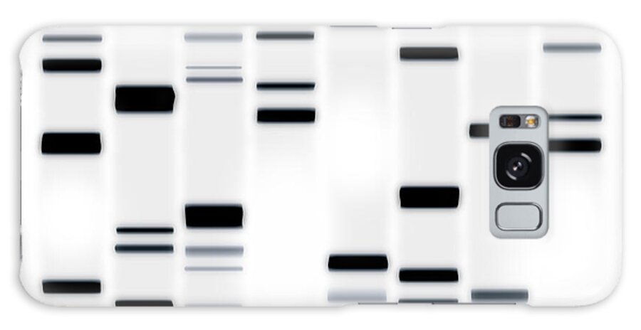Dna Art Galaxy Case featuring the digital art DNA Art Black on White by Michael Tompsett