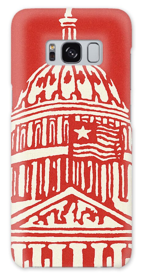 America Galaxy Case featuring the drawing Dome of a Capitol Building by CSA Images