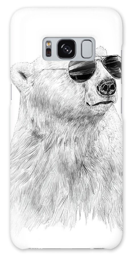 Polar Bear Galaxy Case featuring the drawing Don't let the sun go down by Balazs Solti