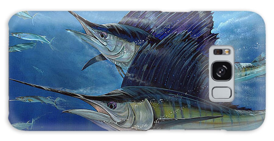 Sailfish Galaxy Case featuring the painting Double Trouble by Mark Ray