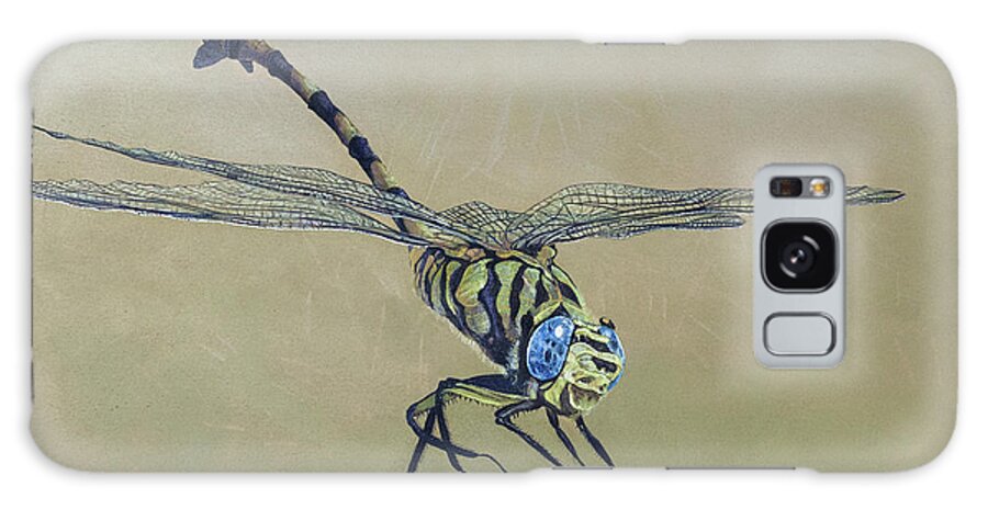 Dragonfly Galaxy Case featuring the painting Dragon Fly, 2009 Acrylic On Wood by Odile Kidd