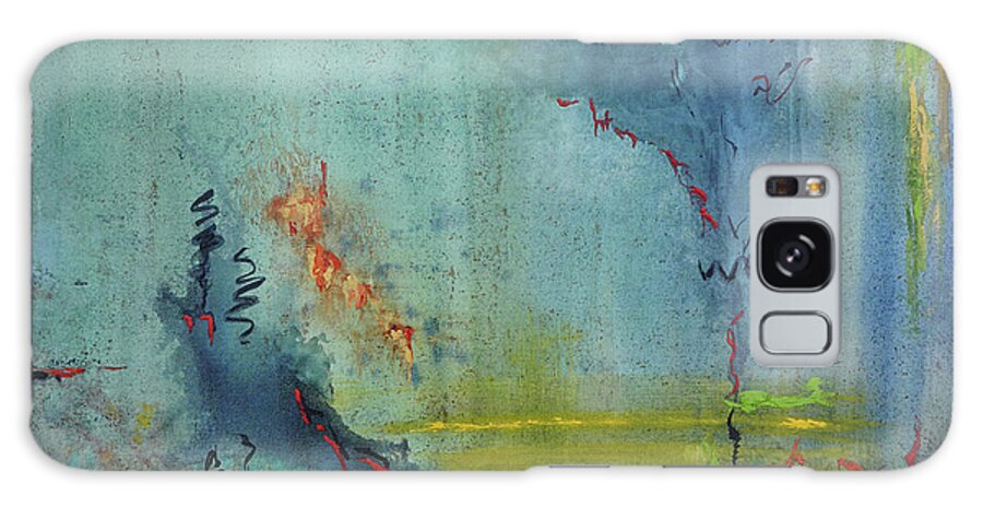 Triptych Galaxy Case featuring the painting Dreaming #2 by Karen Fleschler