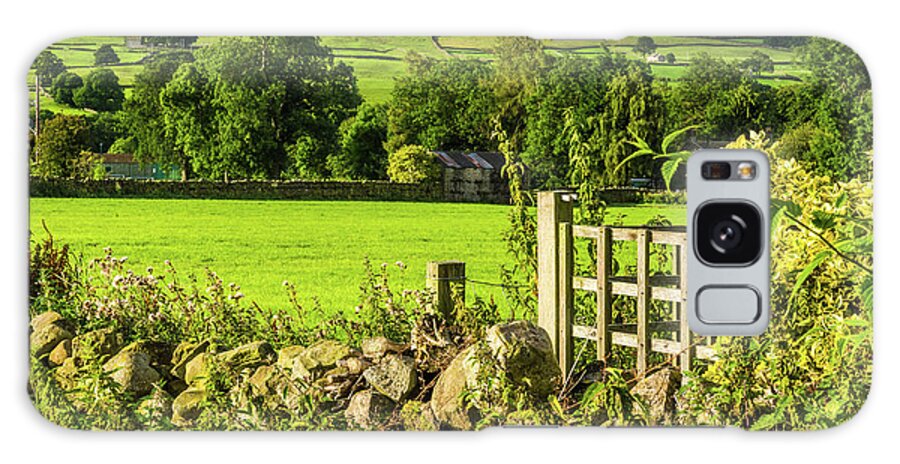 Reeth Galaxy Case featuring the photograph Drystone wall, Reeth, Yorkshire Dales by David Ross