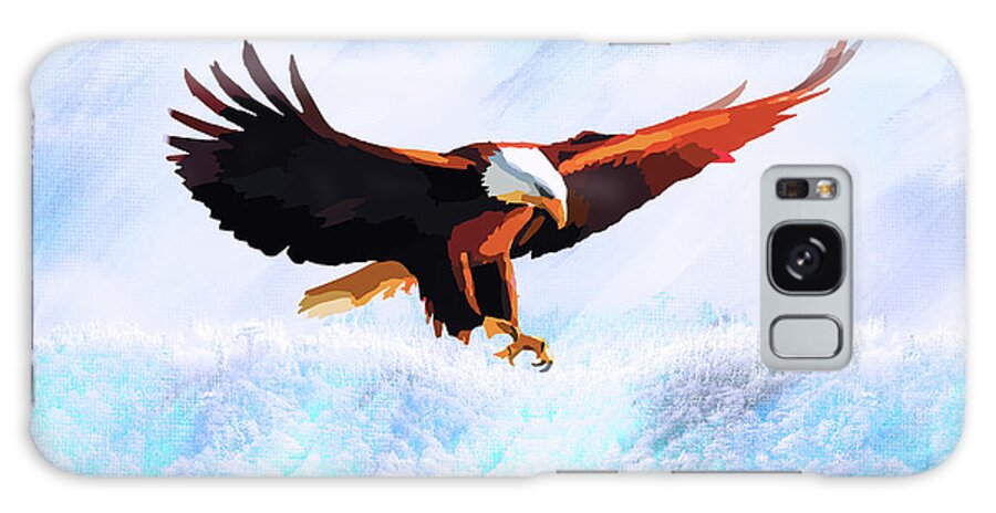 Eagle Painting Galaxy Case featuring the mixed media Eagle Painting by Ata Alishahi