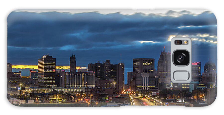 Detroit Galaxy Case featuring the photograph Early morning twilight in Detroit by Jay Smith