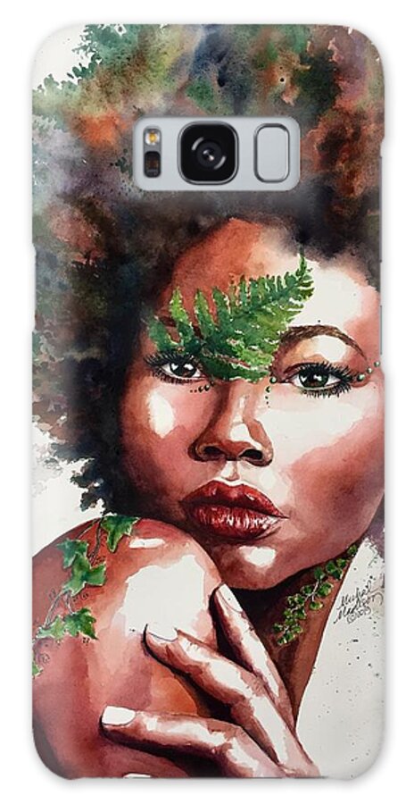 African Beauty Galaxy Case featuring the painting Earth Goddess by Michal Madison
