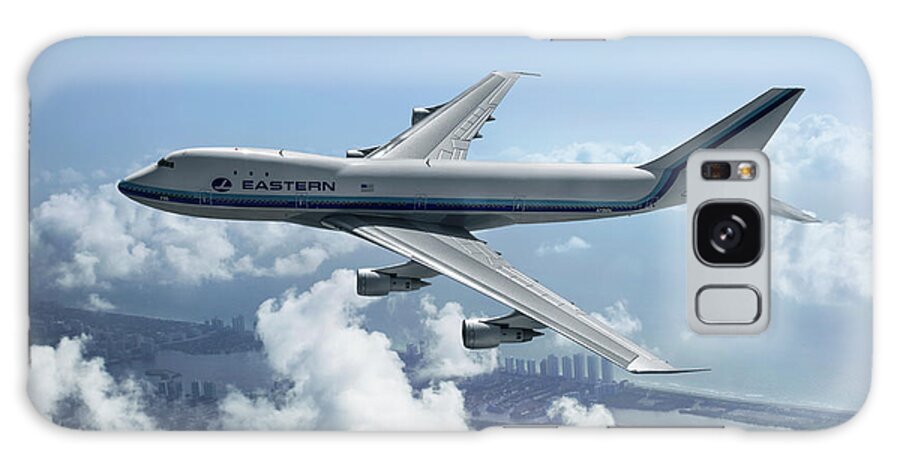 Eastern Airlines Galaxy Case featuring the digital art Eastern Airlines Boeing 747 by Erik Simonsen