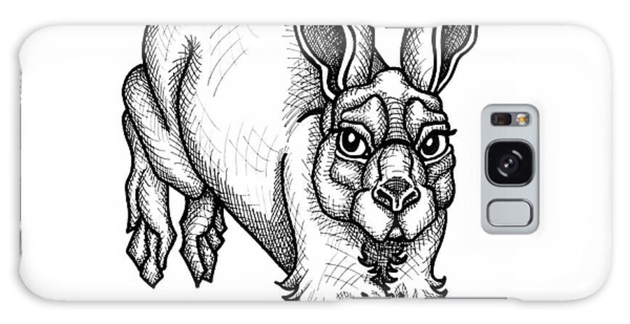 Animal Portrait Galaxy Case featuring the drawing Eastern Cottontail by Amy E Fraser