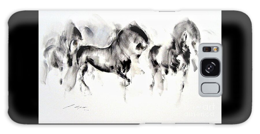 Horse Galaxy Case featuring the painting Equus 7 by Janette Lockett