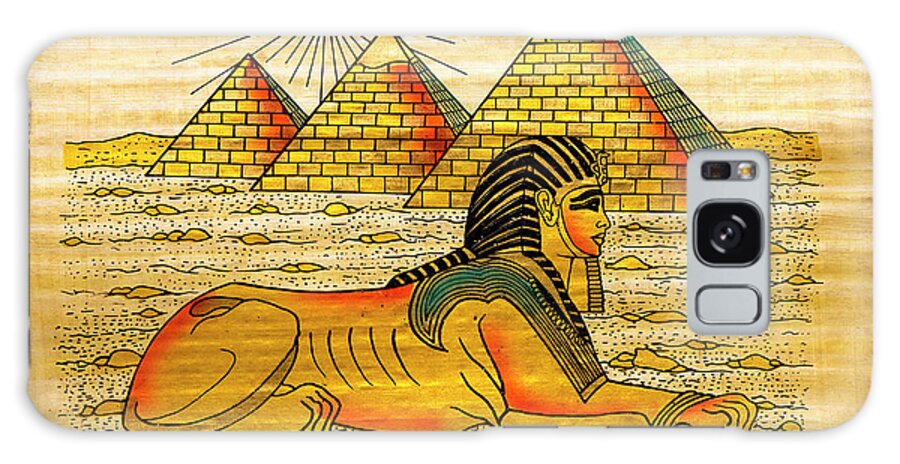 Ancient History Galaxy Case featuring the digital art Egyptian Souvenir Papyrus by Ewg3d