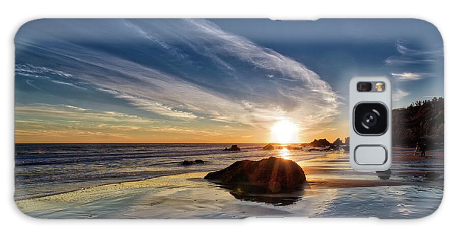 El Matador Beach Galaxy Case featuring the photograph El Matador Beach Sunset by Dean Ginther